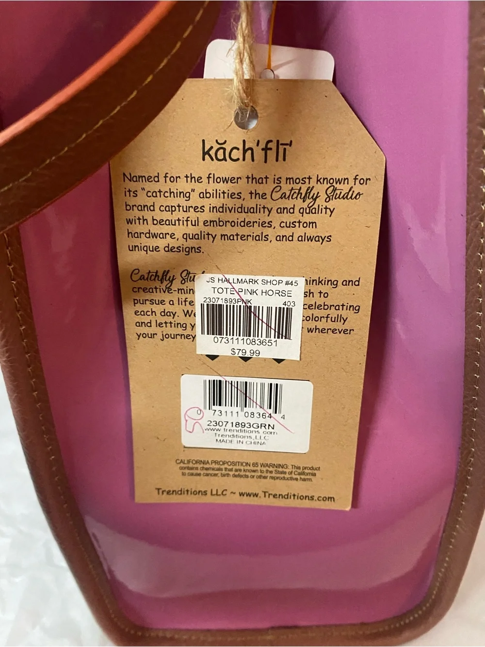 Multicolor Cowboy Horse Print Tote with Brown Trim and Star Charm